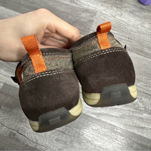 Mary Jane Sporty Flats Brown Suede Fabric Land End Size 7 1/2 - Picture 5 of 7